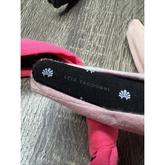 Lot Of 4 Lele Sadoughi Coral Black Tie-Dye Pink Classic Signature Knot Headband - Picture 12 of 13